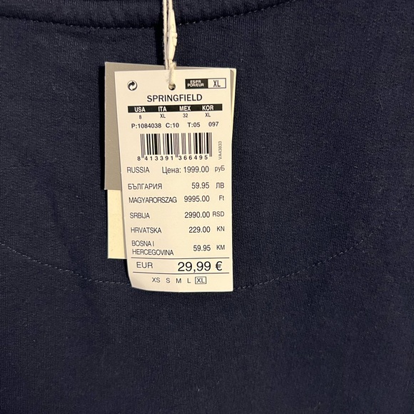 Beautiful navy blue top from a company called Springfield. It’s from Europe - Picture 2 of 8